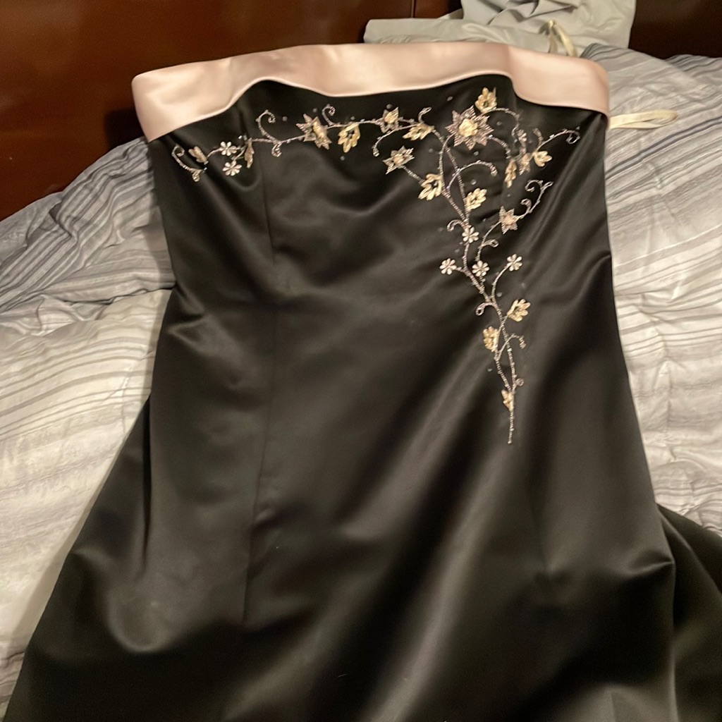 Beautiful Black And Pink Prom Dress